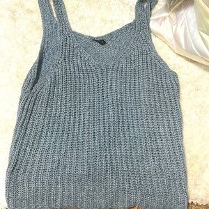 Blue Knit Top